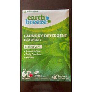New Laundry Detergent Sheets Fresh Scent - 60 Loads No Plastic Jug Concentrated